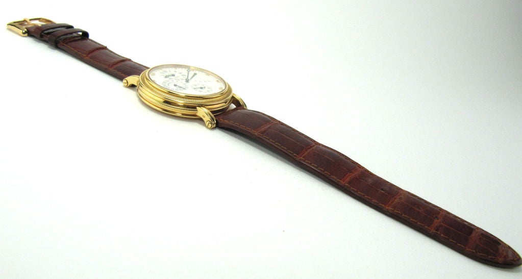 PAUL PICOT Lim. Ed. 18K Gold Power Reserve Uhr mit Skelettboden Herren