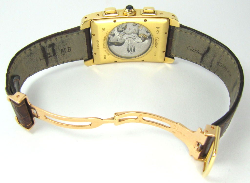 Men's CARTIER Tank Americaine 18k Gold Automatic Chronograph