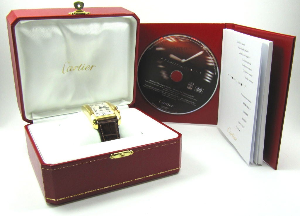CARTIER Tank Americaine 18k Gold Automatic Chronograph 3