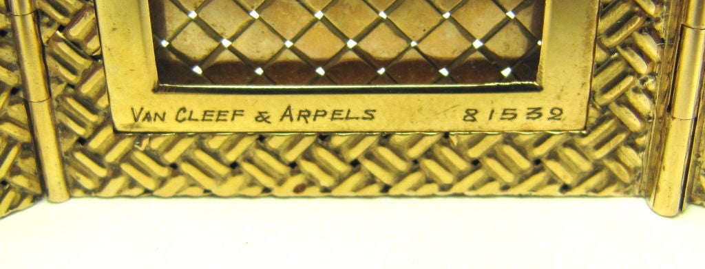 VAN CLEEF & ARPELS Rare 18K Gold 3X Folding Picture Frame 2