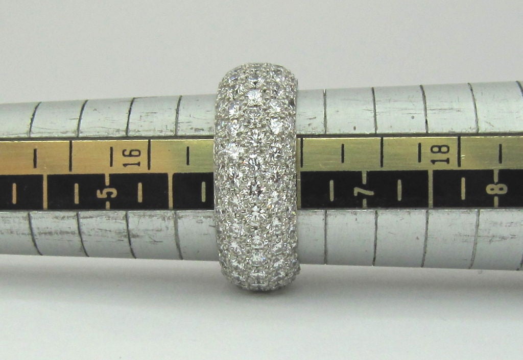 Women's TIFFANY & CO. Etoile 5 Row Diamond Platinum Band Ring Size 6