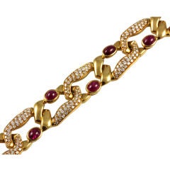 Vintage Gucci Ruby and Diamond Bracelet