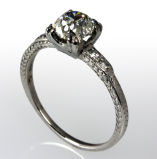 Vintage 1930's Platinum Diamond Ring - 0.93 E.G.L. H/VS2