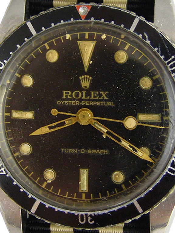 Rolex SS Turnograph ref 6202 serial #952,xxx circa 1954. Magnificent<br />
condition all original example, from original owner purchased at Navy Ship<br />
Store by former U.S. Marine in 1954 for a cost of $65.00. Beautiful<br />
condition