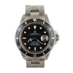 Vintage Rolex SS Submariner ref 168000 with B&P c. 1986