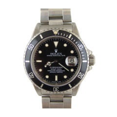 Rolex SS Submariner ref 168000 with B&P c. 1986