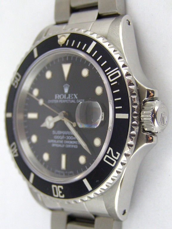Rolex SS Submariner ref 168000 with B&P c. 1986