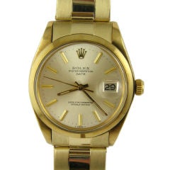 Rolex 14K YG Oyster Perpetual Date ref# 1500