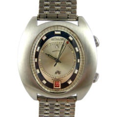 Vintage Lecoultre Memovox Stainless Steel Alarm Watch