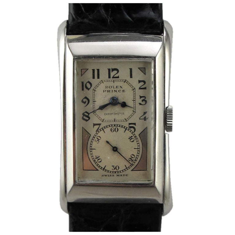 Rolex SS Prince Brancard Flared Case Model ref# 1490 c.1930's