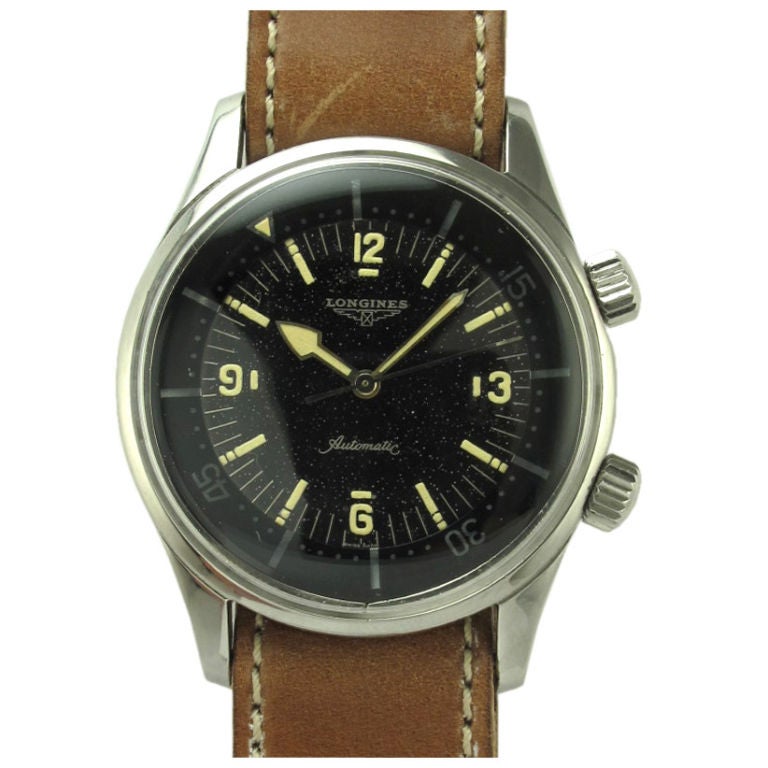 Longines SS diver
s Dual Crown with Inner Rotating Bezel