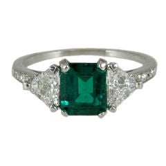 Tiffany and Co. Emerald and Diamond Ring