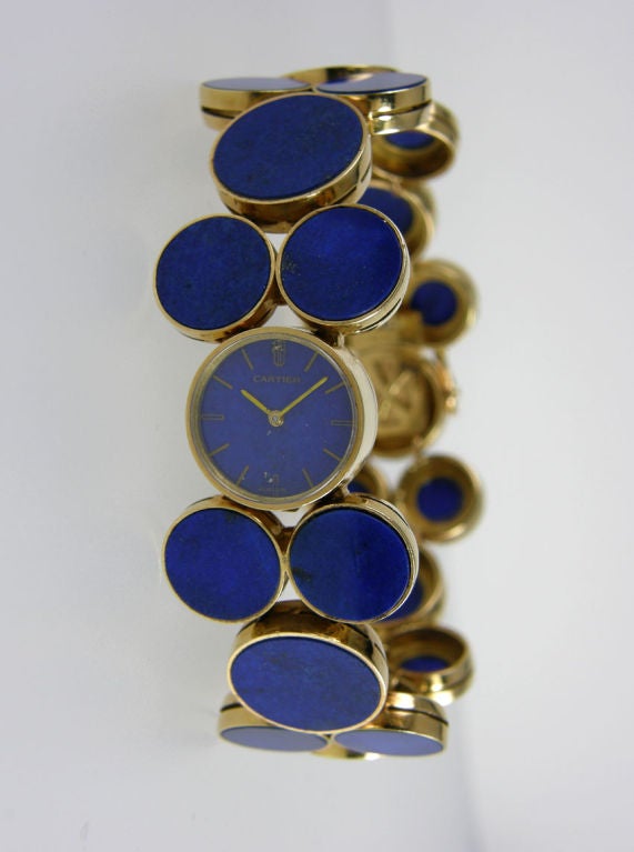 Cartier Gold and Lapis Watch 1