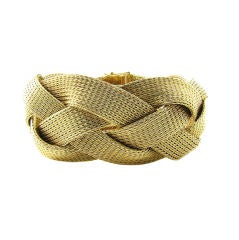 Gold Basketweave Bracelet