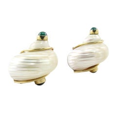 Schepps Large Shell Earrings