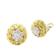 VCA Gold and Diamond Chou Flower Earrings