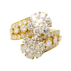 VCA Gold and Diamond Twin Flower Ring