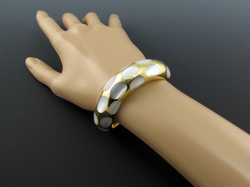 Tiffany Cummings Gold Pearl Oval Dot Bracelet