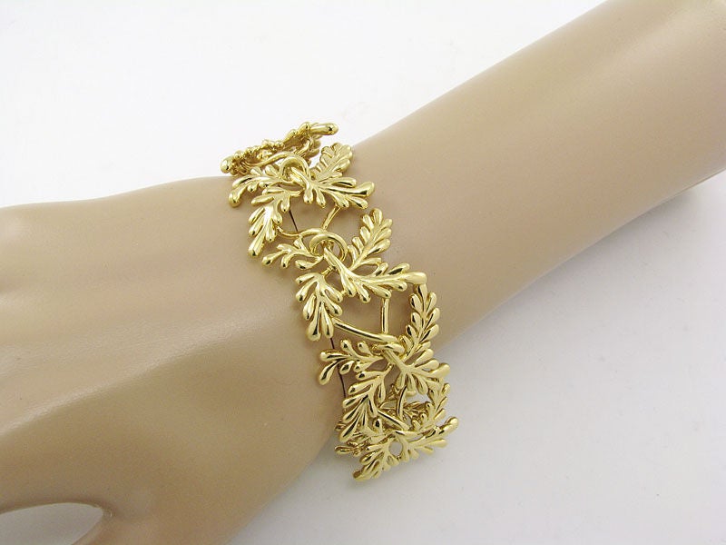 Schlumberger Gold Leaves Bracelet