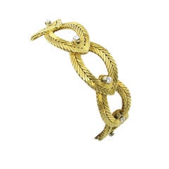 Gold Diamond Woven Link Bracelet Gold Diamond Woven Link Bracelet