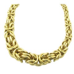 Bulgari Gold Wheat Link Necklace