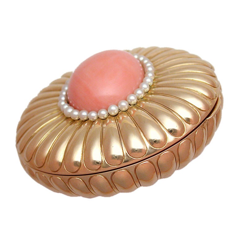 Elegant Verdura Angel-skin Coral Compact, 1953