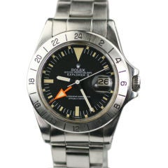 Rolex SS Explorer II Orange Hand Ref #1655 & Papers