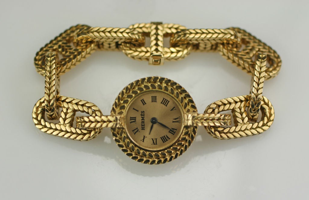 Vintage Hermes Heavy Link Watch
