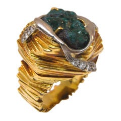 Retro Emerald ring by Charles de Temple