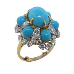 BULGARI  turquoise and diamond ring