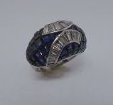 French sapphire and diamond cocktail ring French sapphire and diamond cocktail ring