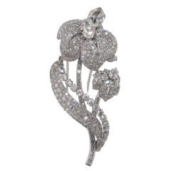 Cartier diamond flower brooch