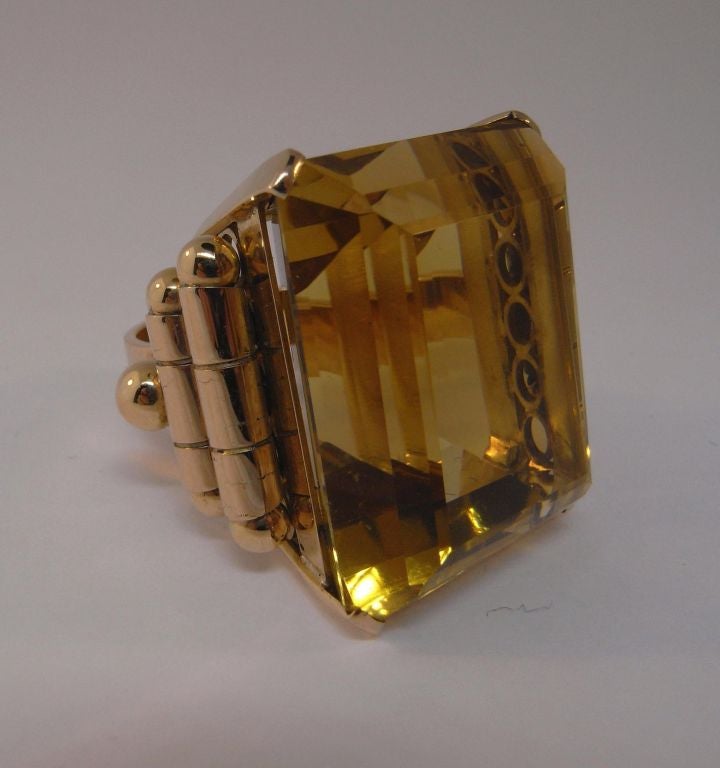 Massive citrine ring