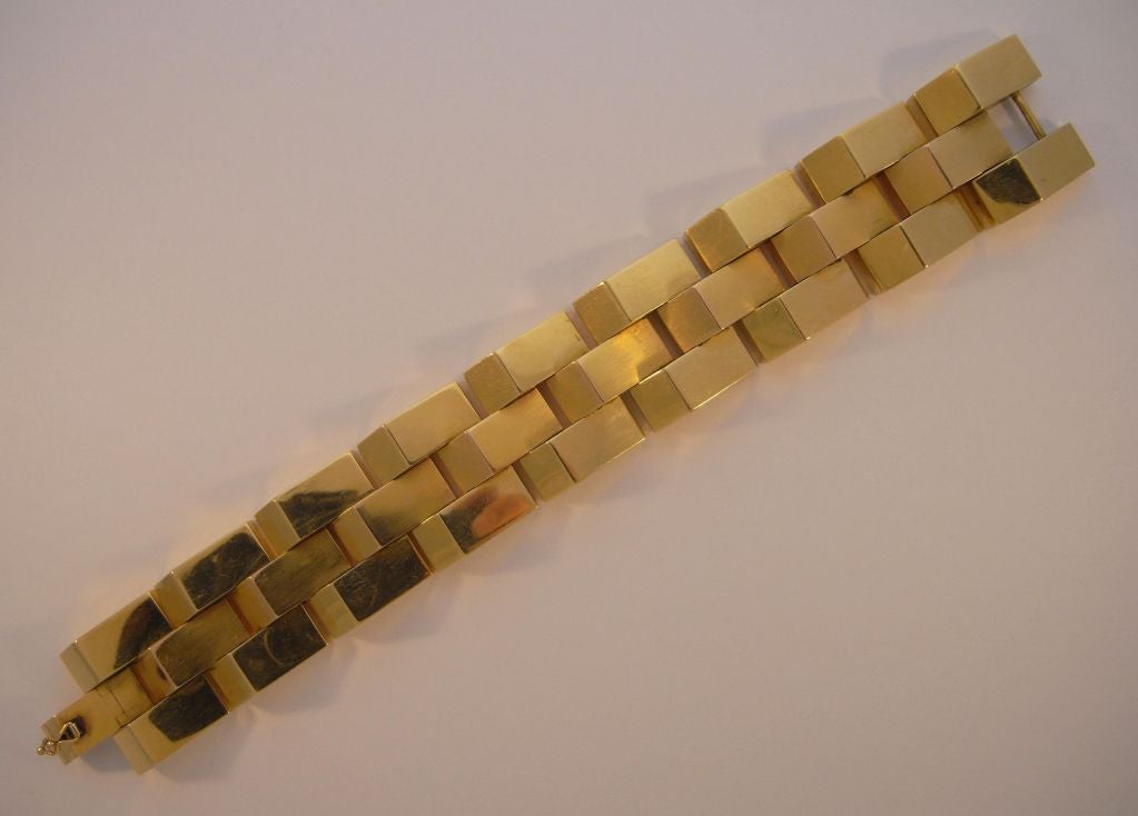 A French 'escalator' gold tank bracelet