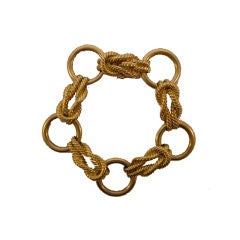 Hermes gold knot bracelet