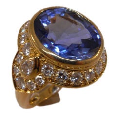 Boucheron sapphire and diamond ring