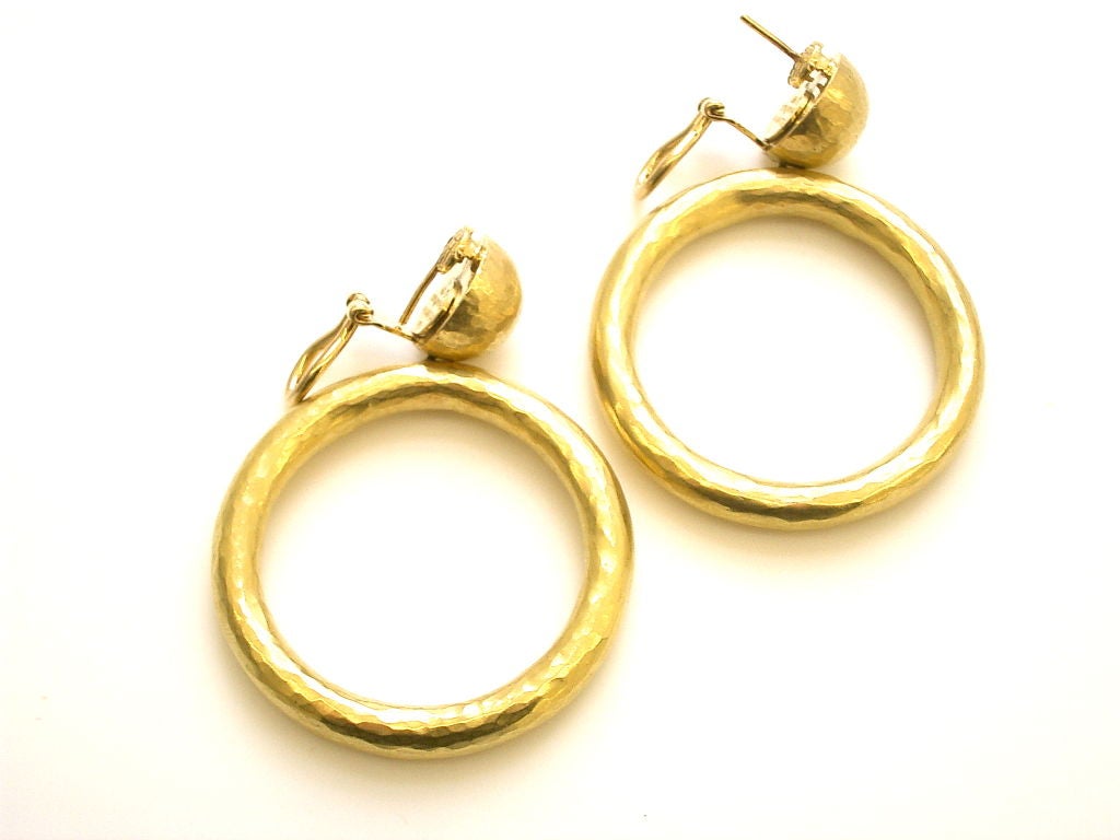 Women's Gold Hoop Earrings by Paloma Picasso for Tiffany Italy, 1989