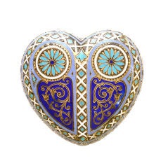 A Russian Silver Gilt and Enamel Box for Tiffany and Co, c.1900