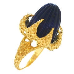 18k Gold and Lapis Lazuli Ring, Buccellati, Italy, Circa 1970