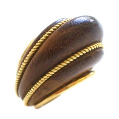 18k and Wood Ring, signed c.1960