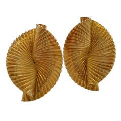 Gold Earrings by Cartier circa 1950