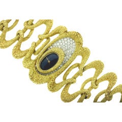 One-Of-A-Kind Extraordinary Gold & Diamond 1970s Bracelet Watch