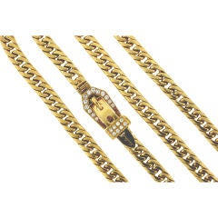 Super Stylish Gold and Diamond Buckle Chain or Belt