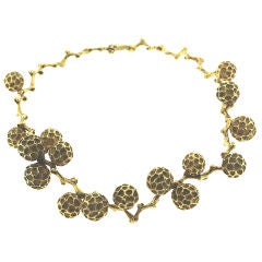Fabulous Tiffany Gold "Berries on Vine" Necklace