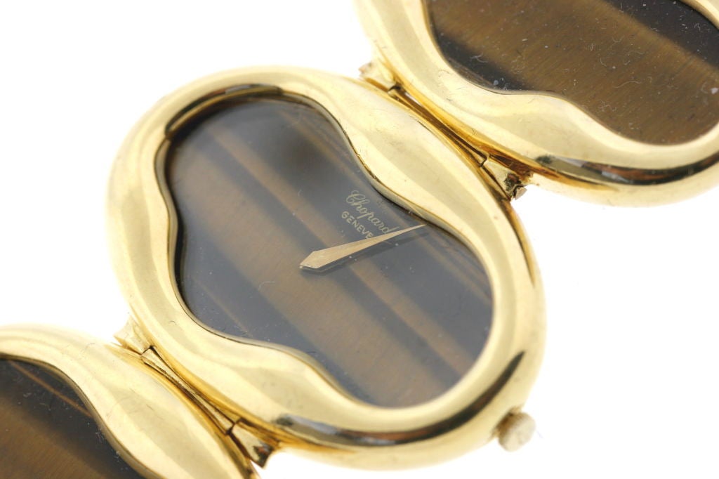 Women's Fantastic 1970s Chopard Tiger Eye Bracelet Watch