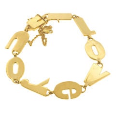 "I LOVE YOU" 18k Gold Bracelet