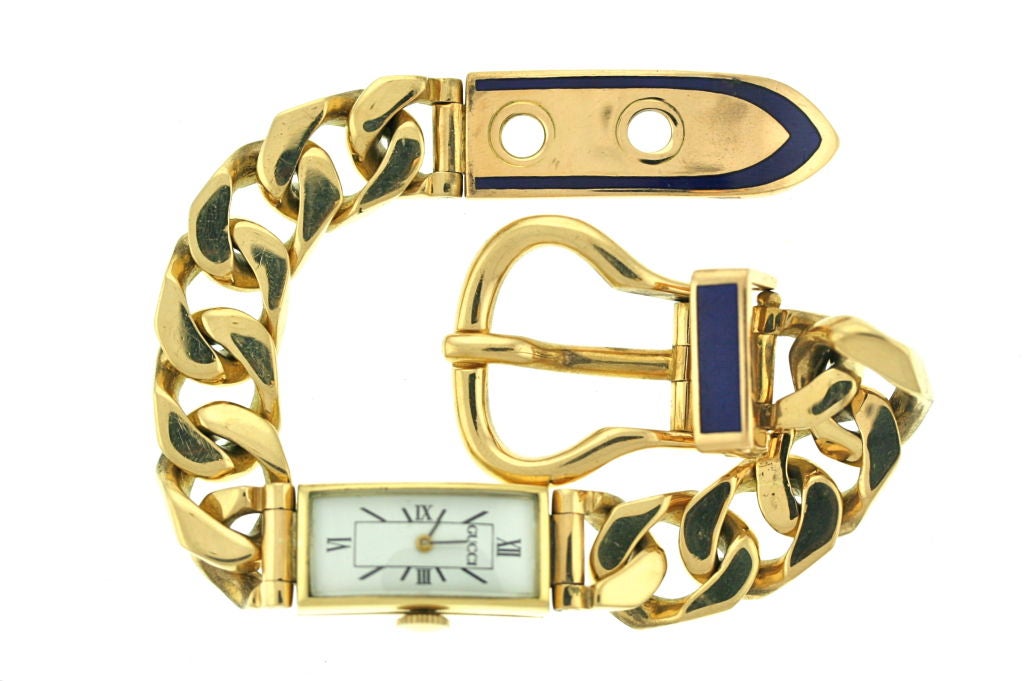 Gucci 1970s Chunky Gold Link Bracelet watch