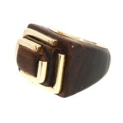 Fabulous Wood and Gold Ring Fabulous Wood and Gold Ring
