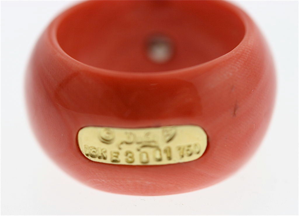 Henry Dunay Beautiful Coral and Diamond Ring 2