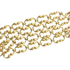 Stunning Buccellati Brushed Gold Long Neck Chain